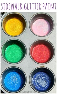 rainbow Glitter Sidewalk Paint